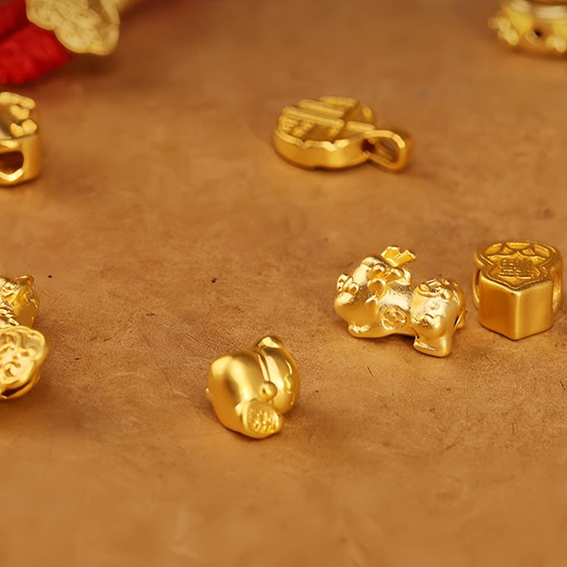 999 Solid Gold Tibetan Belly Chain with Red String 999 Solid Gold Tibetan Belly Chain with Red String