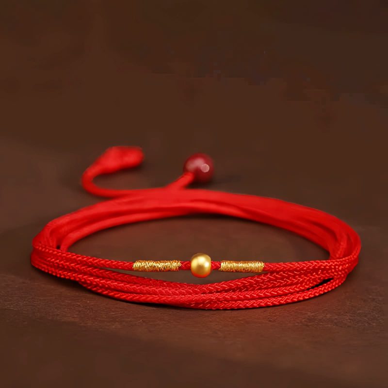 999 Solid Gold Tibetan Belly Chain with Red String 999 Solid Gold Tibetan Belly Chain with Red String