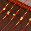 999 Solid Gold Tibetan Belly Chain with Red String 999 Solid Gold Tibetan Belly Chain with Red String