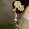 Alloy Magnolia Tassel Hair Clip Alloy Magnolia Tassel Hair Clip