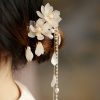 Alloy Magnolia Tassel Hair Clip Alloy Magnolia Tassel Hair Clip
