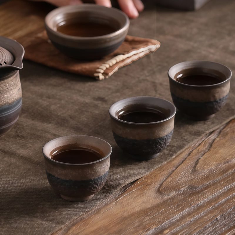 Ceramic Striped Kung Fu Teacup Ceramic Striped Kung Fu Teacup