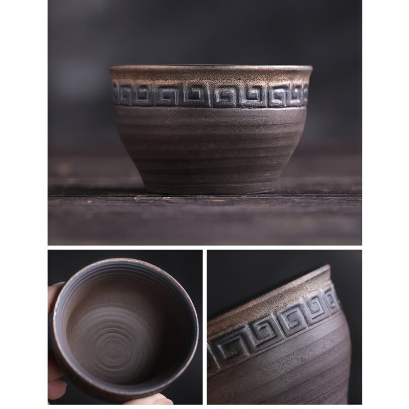 Ceramic Striped Kung Fu Teacup Ceramic Striped Kung Fu Teacup