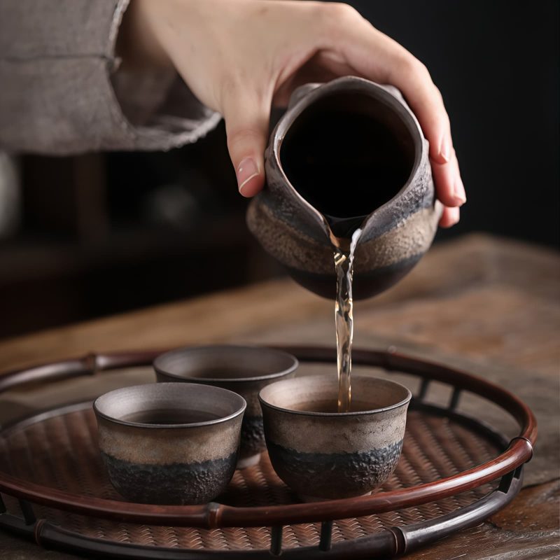 Ceramic Striped Kung Fu Teacup Ceramic Striped Kung Fu Teacup