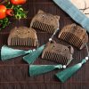 Chinese Zodiac Green Sandalwood Portable Comb Chinese Zodiac Green Sandalwood Portable Comb