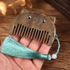 Chinese Zodiac Green Sandalwood Portable Comb Chinese Zodiac Green Sandalwood Portable Comb