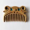Chinese Zodiac Green Sandalwood Portable Comb Chinese Zodiac Green Sandalwood Portable Comb