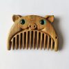 Chinese Zodiac Green Sandalwood Portable Comb Chinese Zodiac Green Sandalwood Portable Comb