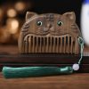 Chinese Zodiac Green Sandalwood Portable Comb Chinese Zodiac Green Sandalwood Portable Comb