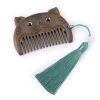 Chinese Zodiac Green Sandalwood Portable Comb Chinese Zodiac Green Sandalwood Portable Comb