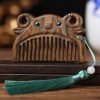 Chinese Zodiac Green Sandalwood Portable Comb Chinese Zodiac Green Sandalwood Portable Comb