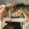 Klassische chinesische Haarkrone mit Perlen und Schmetterlingsmotiven Classical Chinese Pearl Butterfly Hair Crown