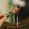Klassische chinesische Haarkrone mit Perlen und Schmetterlingsmotiven Classical Chinese Pearl Butterfly Hair Crown