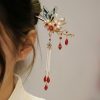 Klassische chinesische Haarkrone mit Perlen und Schmetterlingsmotiven Classical Chinese Pearl Butterfly Hair Crown