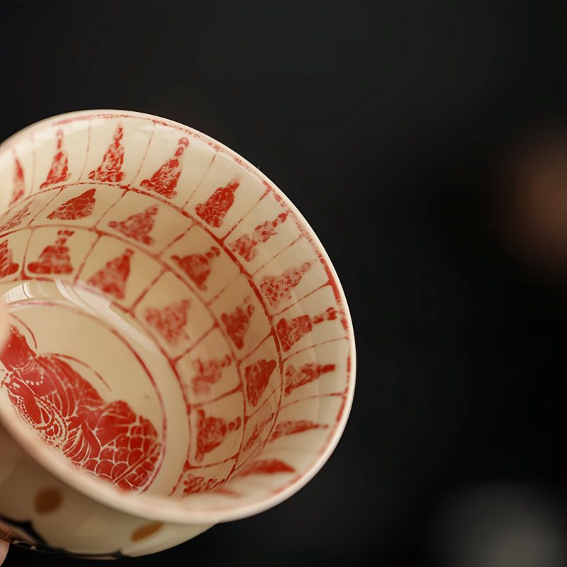 Dunhuang Thousand Buddhas Ceramic Teacup Dunhuang Thousand Buddhas Ceramic Teacup