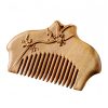 Handgefertigter Kamm aus grünem Sandelholz mit floraler Gravur Green Sandalwood Floral Engraved Comb