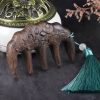 Green Sandalwood Plum Blossom Koi Fish Engraved Comb Green Sandalwood Plum Blossom Koi Fish Engraved Comb