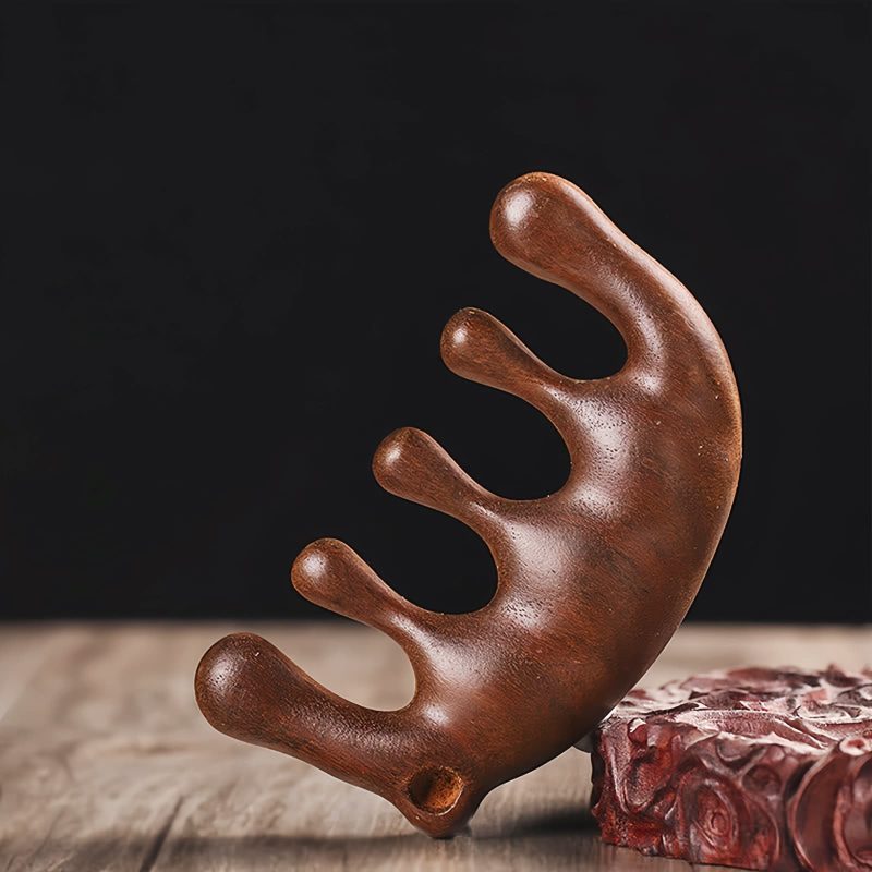 Massagekamm aus grünem Sandelholz zur Kopfhautentspannung Green Sandalwood Soothing Massage Comb