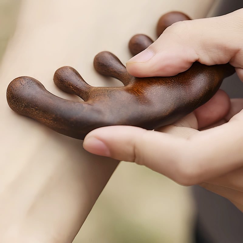 Massagekamm aus grünem Sandelholz zur Kopfhautentspannung Green Sandalwood Soothing Massage Comb