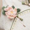 Handmade Mulberry Silk Peach Blossom Brooch Handmade Mulberry Silk Peach Blossom Brooch