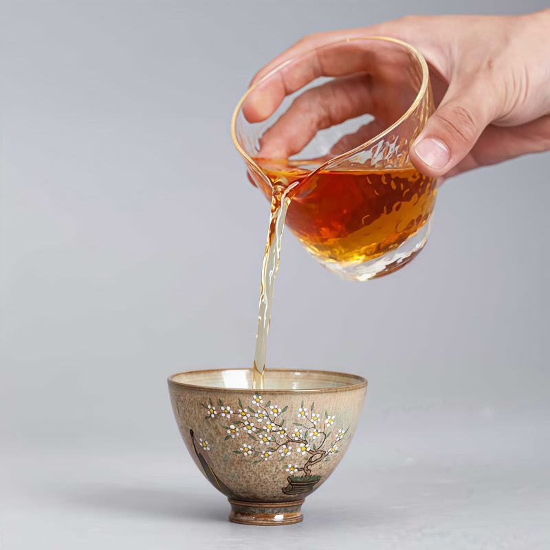 Jingdezhen Ru Kiln Porcelain Teacup with Hanfu Girl Design Jingdezhen Ru Kiln Porcelain Teacup with Hanfu Girl Design