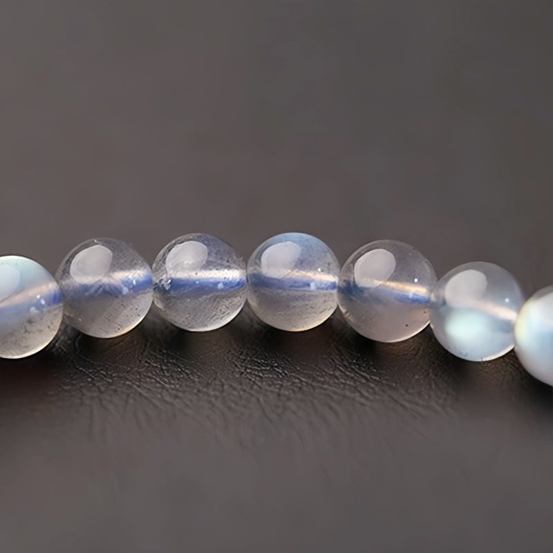 Natural Moonstone Flower Charm Bracelet Natural Moonstone Flower Charm Bracelet