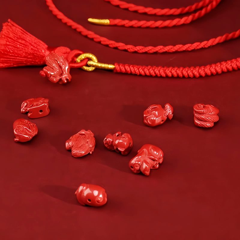 Natural Cinnabar Dragon Belly Chain Natural Cinnabar Dragon Belly Chain