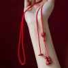 Natural Cinnabar Lotus Belly Chain Natural Cinnabar Lotus Belly Chain