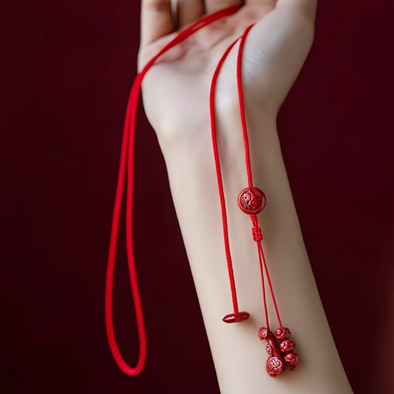 Natural Cinnabar Lotus Belly Chain Natural Cinnabar Lotus Belly Chain