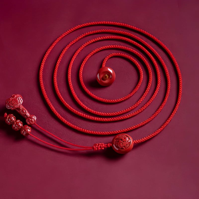 Natural Cinnabar Lotus Belly Chain Natural Cinnabar Lotus Belly Chain