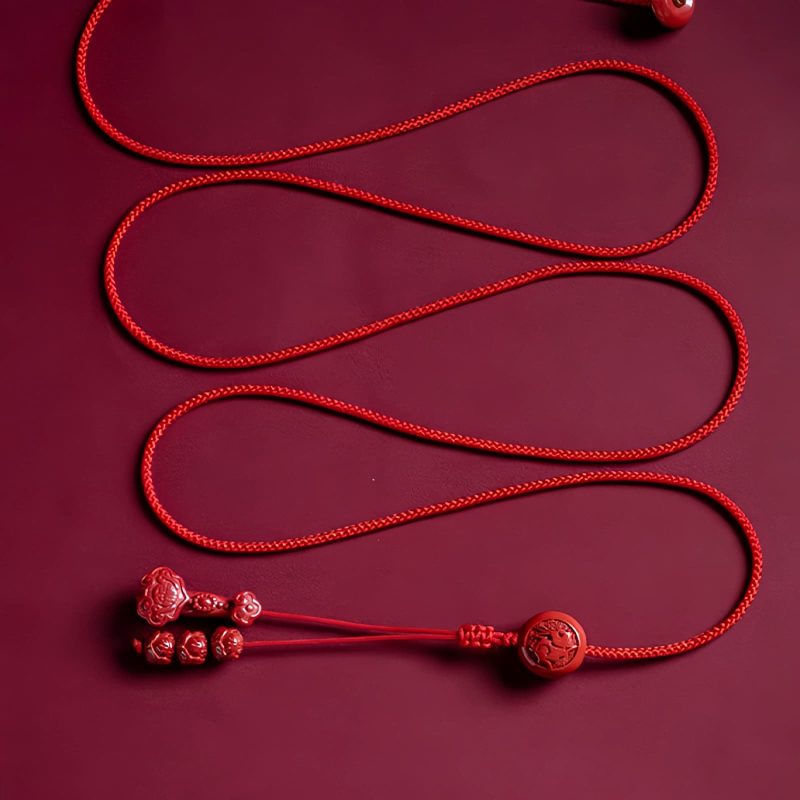 Natural Cinnabar Lotus Belly Chain Natural Cinnabar Lotus Belly Chain