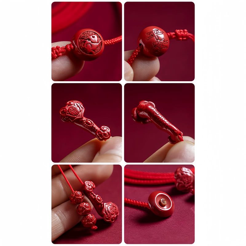 Natural Cinnabar Lotus Belly Chain Natural Cinnabar Lotus Belly Chain