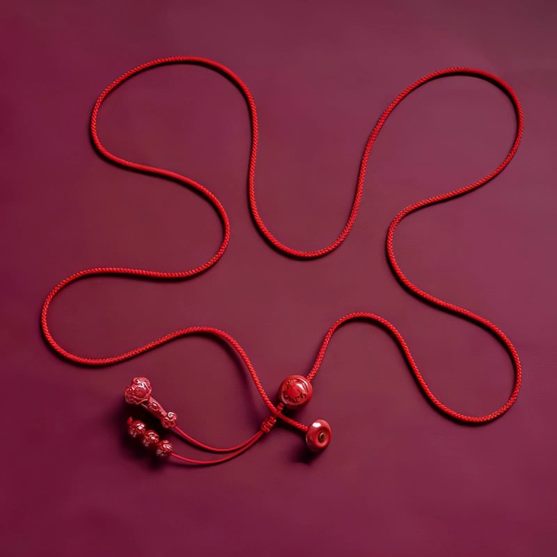 Natural Cinnabar Lotus Belly Chain Natural Cinnabar Lotus Belly Chain