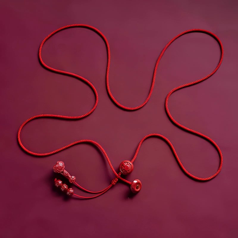 Natural Cinnabar Lotus Belly Chain Natural Cinnabar Lotus Belly Chain
