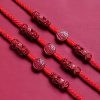 天然朱砂・貔貅(ヒキュウ)ウエストチェーン:福を呼ぶ赤い紐の御守り Natural Cinnabar Pixiu Belly Chain