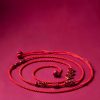 天然朱砂・貔貅(ヒキュウ)ウエストチェーン:福を呼ぶ赤い紐の御守り Natural Cinnabar Pixiu Belly Chain