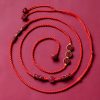 天然朱砂・貔貅(ヒキュウ)ウエストチェーン:福を呼ぶ赤い紐の御守り Natural Cinnabar Pixiu Belly Chain