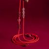 天然朱砂・貔貅(ヒキュウ)ウエストチェーン:福を呼ぶ赤い紐の御守り Natural Cinnabar Pixiu Belly Chain