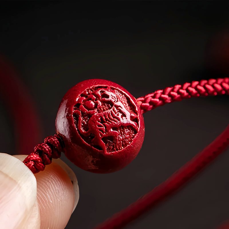 Corrente de Cintura de Cinábrio Natural com Signos do Zodíaco Natural Cinnabar Zodiac Belly Chain