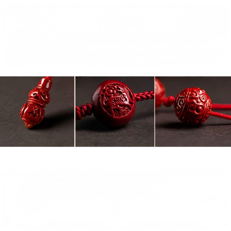 Corrente de Cintura de Cinábrio Natural com Signos do Zodíaco Natural Cinnabar Zodiac Belly Chain