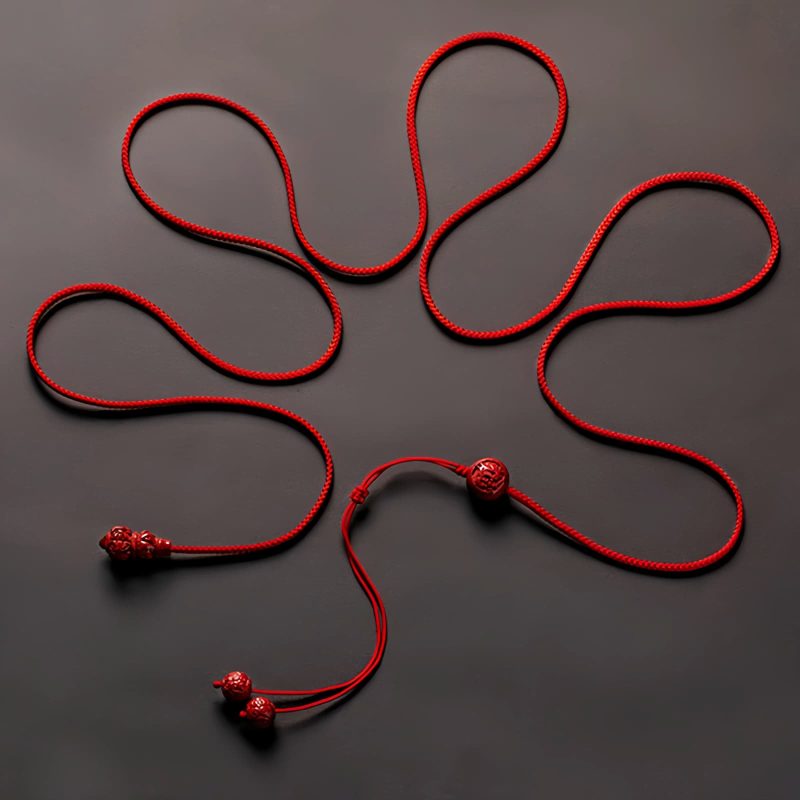 Corrente de Cintura de Cinábrio Natural com Signos do Zodíaco Natural Cinnabar Zodiac Belly Chain