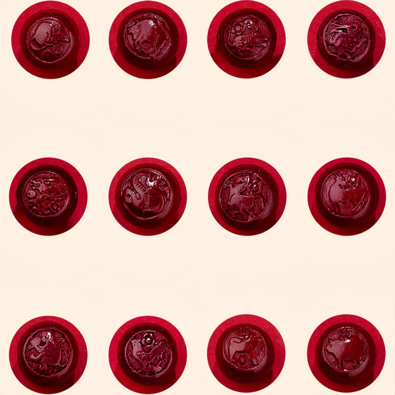 Corrente de Cintura de Cinábrio Natural com Signos do Zodíaco Natural Cinnabar Zodiac Belly Chain