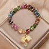 Natural Tourmaline Flower Bead Bracelet Natural Tourmaline Flower Bead Bracelet