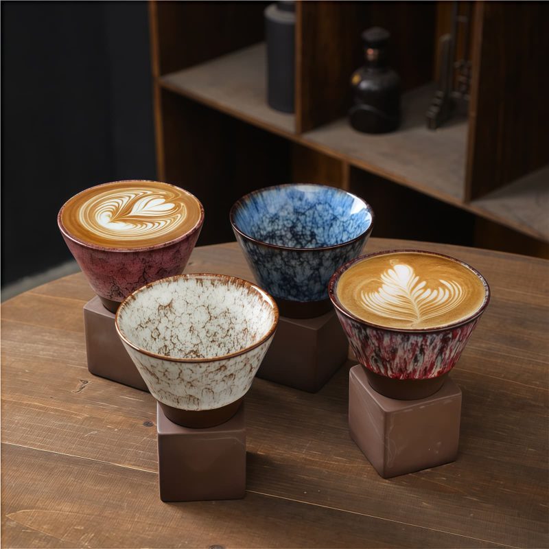 Retro Ceramic 200ml Coffee Mug with Base Retro Ceramic 200ml Coffee Mug with Base
