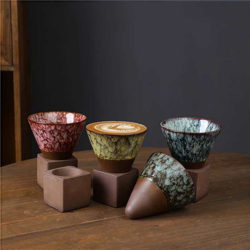 Retro Ceramic 200ml Coffee Mug with Base Retro Ceramic 200ml Coffee Mug with Base