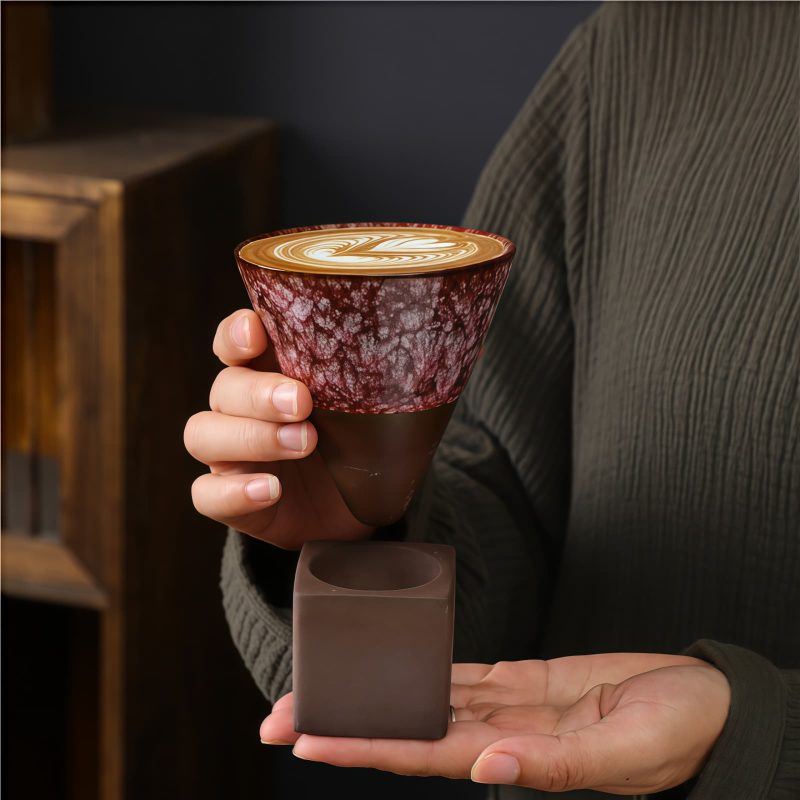 Retro Ceramic 200ml Coffee Mug with Base Retro Ceramic 200ml Coffee Mug with Base
