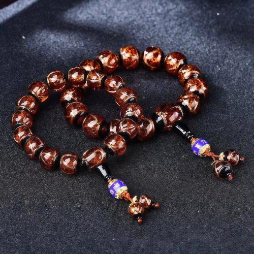 Pulseira de Ágata Veia de Dragão Tibetana Pulseira de Ágata Veia de Dragão Tibetana