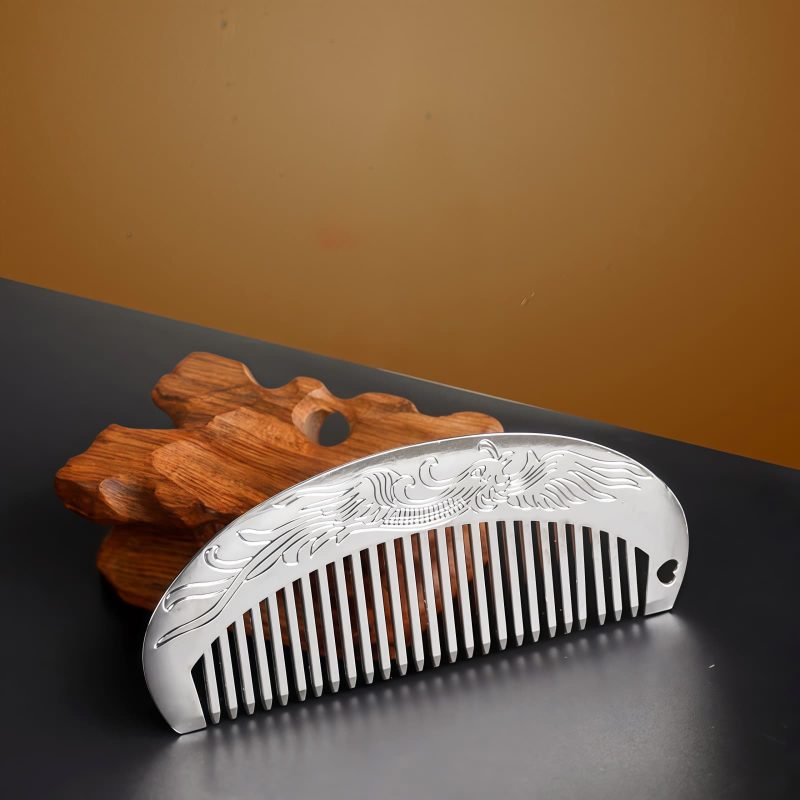Zinc Alloy Gold Lucky Dragon Phoenix Comb Zinc Alloy Gold Lucky Dragon Phoenix Comb