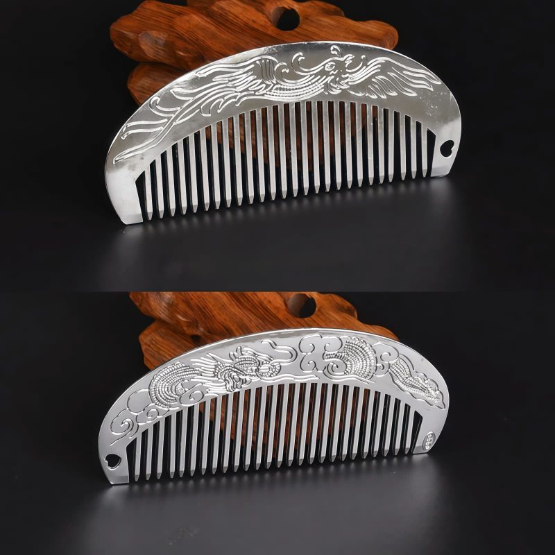 Zinc Alloy Gold Lucky Dragon Phoenix Comb Zinc Alloy Gold Lucky Dragon Phoenix Comb