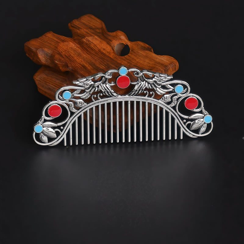 Zinc Alloy Gold Lucky Dragon Phoenix Comb Zinc Alloy Gold Lucky Dragon Phoenix Comb